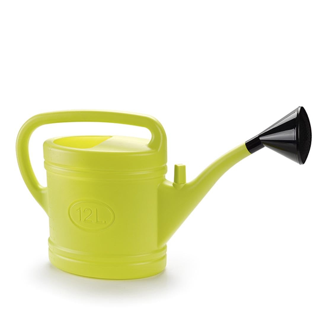 Muddy Hands Green Plastic Garden Plant Watering Can With Removable Rose Long Reach (, 12 Litre)