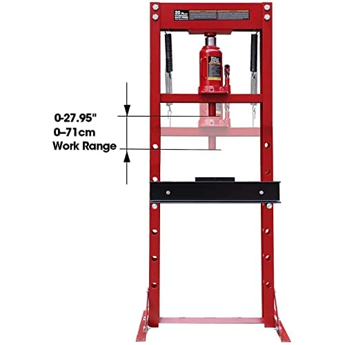 Big Red ATY20011R Torin Steel H-Frame Hydraulic Garage/Shop Floor Press With Stamping Plates, 20 Ton (40,000 Lb) Capacity thumb #2