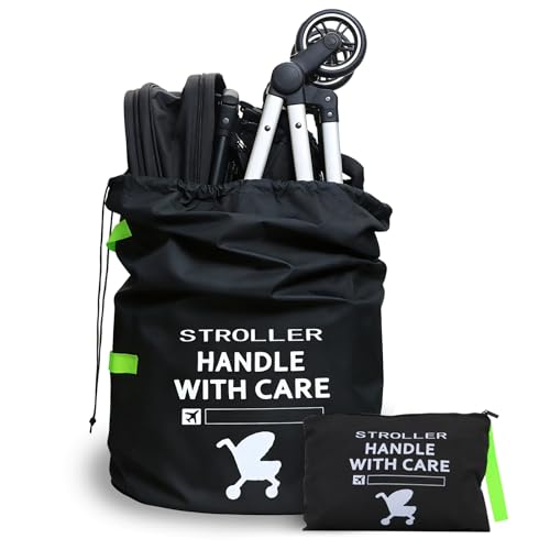 Yeria Transporttasche Kinderwagen Flugzeug Große Buggy Transporttasche 116×53×33 cm Robuste Kinderwagen Schutzhülle aus Oxford Stoff Faltbare Reisetasche für Kinderwagen & Buggy Stroller Bag