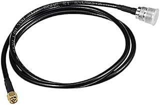 Sourcingmap 1M N-Type Female to SMA Male Antenna RF Coaxial Extension Pigtail Cable Black
