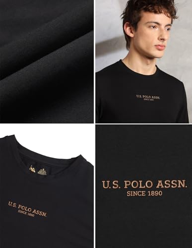 Image of U.S. Polo ASSN. Mens PE006 Supima Cotton Brethable Full Sleeve Lounge T-Shirt