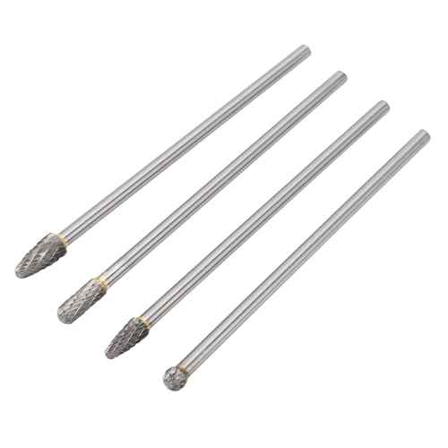 Set de 4 fresas largas de carburo de tungsteno 6mm miniatura 3