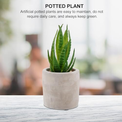2Pcs Imitated Succulent Potted Plant Decorative Bonsai Green Plant Ornament Artificial Decor for Home Improvement and Indoor Display image 5