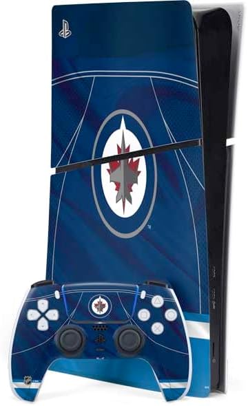 Skinit Decal Gaming Skin Compatible with PS5 Slim Digital Edition Bundle - Officially Licensed NHL Winnipeg Jets Logo Design