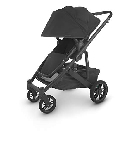 Uppababy Cruz V2 Stroller - Jake (Black/Carbon/Black Leather) + Mesa Infant Car Seat - Jake (Black) #TOP2