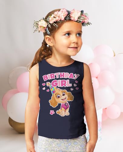 Skye Birthday Girl Tank Top | 2nd 3rd 4th 5th Birthday Gift for Toddler Paw Patrol Fans - Summer Sleeveless Shirt3