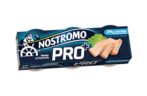 Nostromo – Tonno PRO+, 3 lattine da 65gr. Tonno proteico al naturale. Ricco di proteine, ideale per sportivi e per un’alimentazione equilibrata.