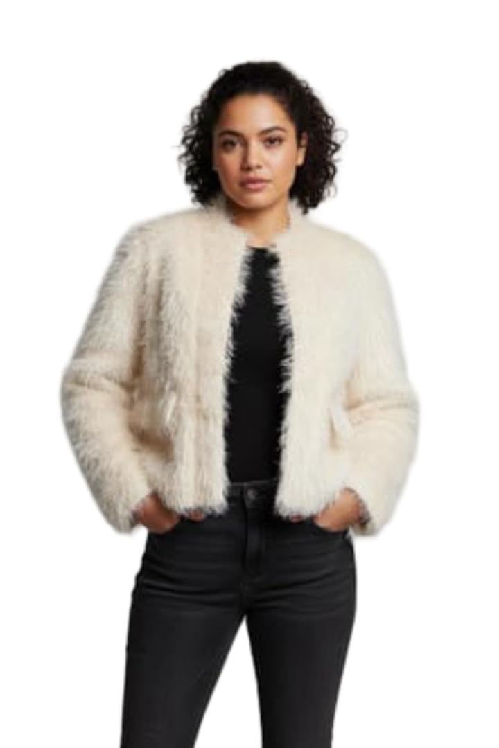 nicks design Women’s Faux Fur Jacket | Soft Winter Wear Short Coat for Casual & Party Use-picture-14