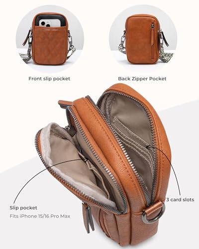 Image of Alldaily Small Crossbody Bag for Women Vegan Leather Phone Purse with Card Slots