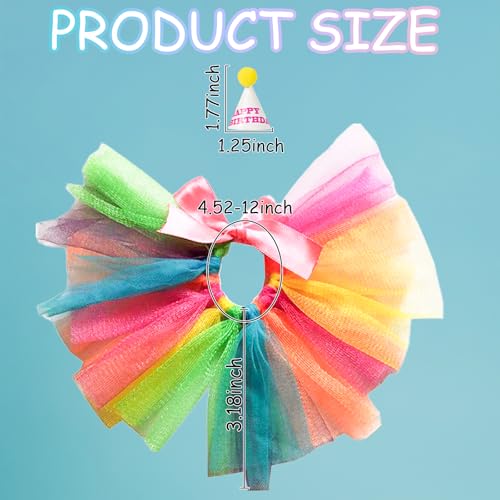 Wodison Bearded Dragon Birthday Clothes Accessories with 15 Pcs Birthday Hat Glue Adjustable Tutu Sh