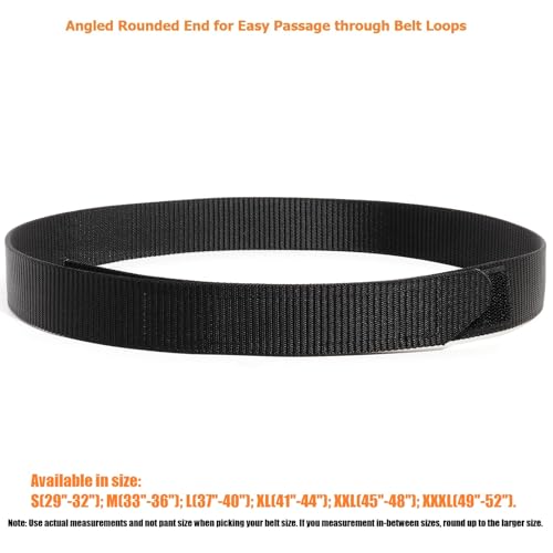 No-Scratch Nylon Belt 1 3/8" No Metal Buckle Belt w/Hook & Loop Closure TSA Approved for Work Travel Mechanic Driver3