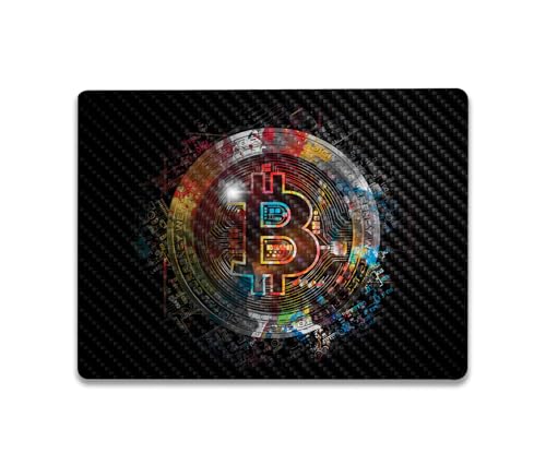 Image of MightySkins Carbon Fiber Skin Compatible with Microsoft Surface Laptop Go 3 (2023) Full Wrap Kit - Crypto | Protective, Durable Textured Carbon Fiber Finish | Made in The USA