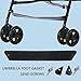 Black Stroller Footrest Replacement Adjustable Stroller Extension Footboard for Babies Pushchair, Baby Stroller Connectors, 37cm