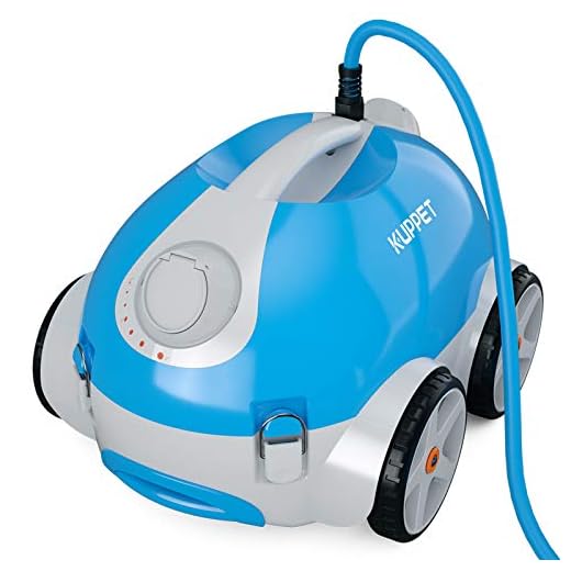 KUPPET Automatic Pool Cleaner - Robotic In-Ground/Above Ground Pool Cleaner with Wall Climbing Function, Large Filter Basket and Tangle-Free Cord Up to 50 Feet