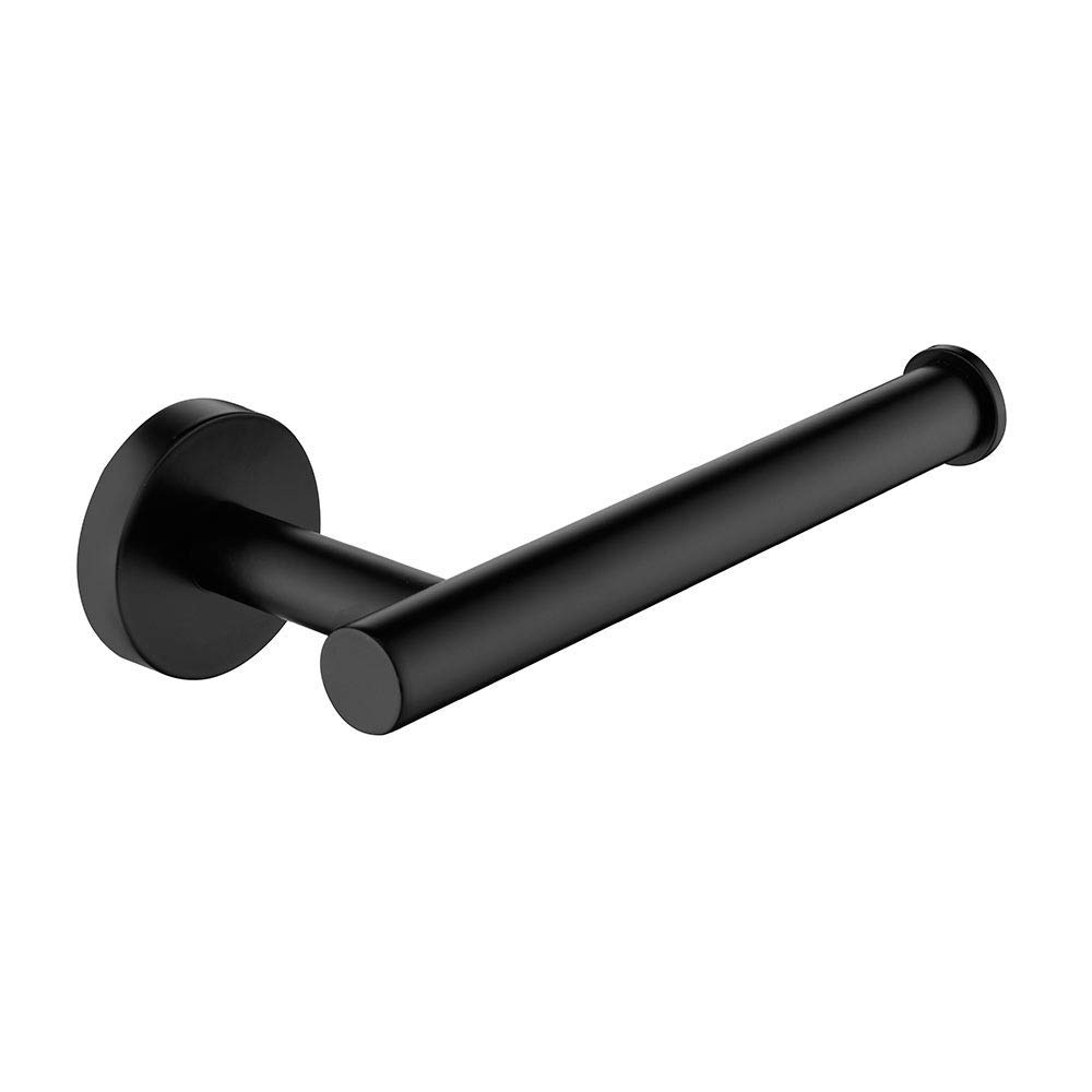Celbon SUS304 Stainless Steel Toilet Roll Holder Black Finish Wall Mounted Bathroom Loo Holder Toilet Tissue Paper Rack for Toilet……