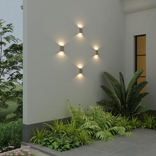 ilucezzo Aluminum Wall Sconces 15.5W LED Waterproof Wall Lights, IP65 Outdoor Porch Lamp Up and Down Dimmable Modern Wall Lamps for Bedroom Living Room Garage Yard 3000K… (Champagne) by ilucezzo - Used condition - Image 7
