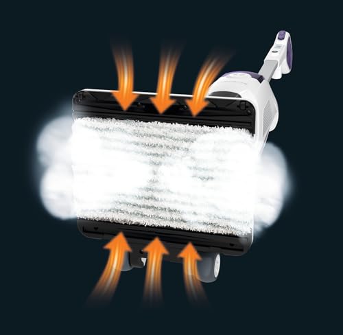 Rowenta Nettoyeur vapeur, Aspire et lave simultanément, Elimine 99,9% des bactéries, Adapté à tous les types de sols, Sans détergent, Diffuseur d’huiles essentielles, Clean&Steam Revolution RY7731WH