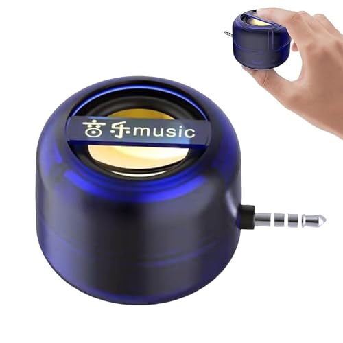 Amplificateur de haut-parleur portable 5X, mini téléphones portables portables amplificateur de son 5x avec 3,5 mm et type C, son Plug & Play pour musique/appels pour...