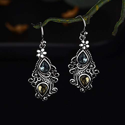 Boucles d'oreilles Améthyste et cristal légères pour lobes sensibles - 3