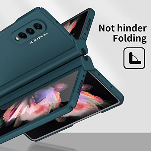 Funda Samsung Galaxy Z Fold 3 5G Estuche con Bisagra Cristal Frontal Rosa 3