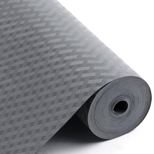 Druuzyl Protector Cajones Cocina 44x600cm EVA Plástico Alfombrilla para Cajón Gris, Forro No Adhesivo Antideslizante Impermeable Cuttable Reutilizable para Refrigerador Armario Encimeras y Muebles