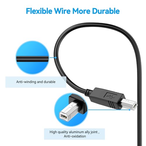 Cable de datos USB de 6 pies para PC y laptop miniatura 4