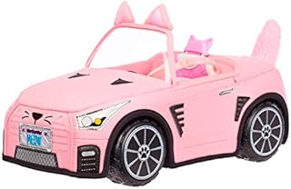Na Na Na Surprise Soft Plush Convertible - Pink, Kitty-Themed Doll Vehicle - Compatible with All Na Na Na Surprise Dolls - Ages 3+ Years - Plush Car Toy for Girls