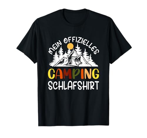 Offizielles Schlafshirt Camping Schlafanzug Camping T-Shirt