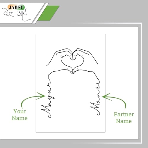 Image of Amazon Brand JABSY - Personalised Couple Name Unique Photo Frame | Wedding Engagement Anniversary Birthday Gift