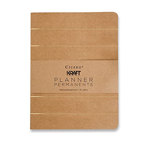 Cicero Planner Permanente Revista Planejamento Kraft Mensal 19x25 Hot, 8194