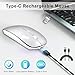 Suteke Bluetooth Wireless Mouse USB C for MacBook Air Pro iMac Laptop Desktop Computer, Wireless Rechargeable Silent C Mouse for Mac Desktop/iPad/Surface Pro (BT5.2/3.0, 2.4G USB A, Type-C Receiver)