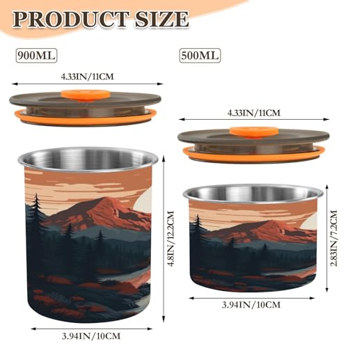 Envase hermético de acero inoxidable para café 500 ml miniatura 2