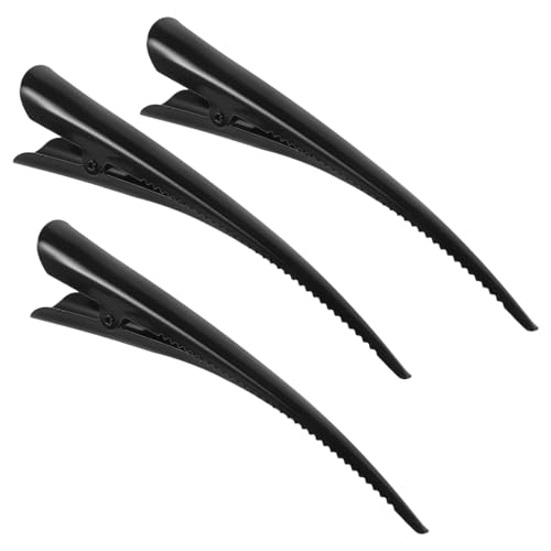 Pinces bec de canard métal anti-glisse lot de 3 accessoires de coiffure