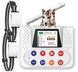 NBSUN Wireless Dog Fence, Electric Fence for Dogs with Shock Collar, Big Colored LCD Screen, 2 in 1 Portable Pet Fence Outdoor for Yards, Adjustable for Small, Medium, Large Dogs