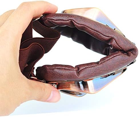 Miniatura 6 de Hallwayee Gafas de motocicleta retro vintage para Harley ATV Bike Cruiser Scooter Gafas para casco