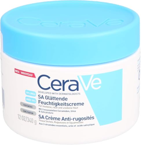 CeraVe SA Smoothing Cream 340g/12oz | Body Moisturiser for Smoother Skin in Just 3 Days