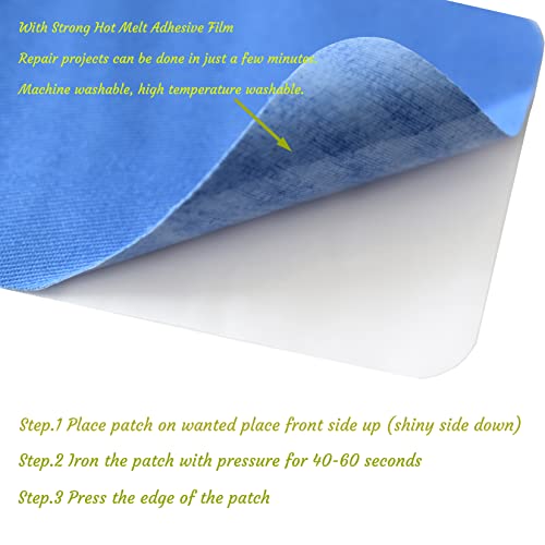 12 Pieces Premium Quality Fabric Iron-on Patches, Strong Glue, 100% Cotton White Repair Decorating Kit, Size 3\" x 4-1/4\" (7.5 cm x 10.5 cm) - Thumbnail 3