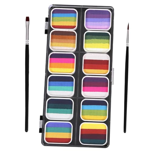Kit maquillage dégradé SOIMISS palette visage et corps lavable avec pinceaux pour fêtes
