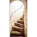 murando - Türtapete selbstklebend 100x210 cm Vliesleinwand Fototapete Tapete Türpanel Türposter Türaufkleber Türsticker Tür Dekoration Foto Bild Design Treppe braun d-B-0115-a-b