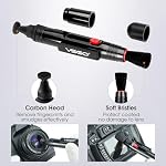 VSGO 4-in-1 Kit de nettoyage d'appareil photo pour Canon, Nikon, Sony DSLR Caméras, Air Blouse, stylo à brosse à lentilles, vêtements en microfibre (VS-A13E)