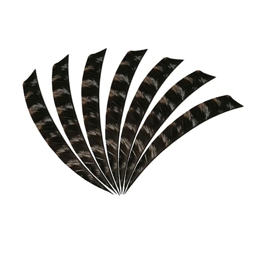 wolfman 50pcs 3" 4" 5”Shield Cut Archery Fletches Arrow Feathers Turkey Feather Right/Left Wing for DIY Hunting Arrows Accessories (4 Inch, Left Wing)