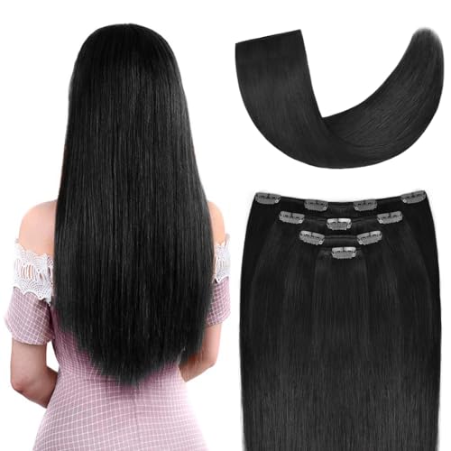 20" Hair Extensions Clip in Human Hair for Women -