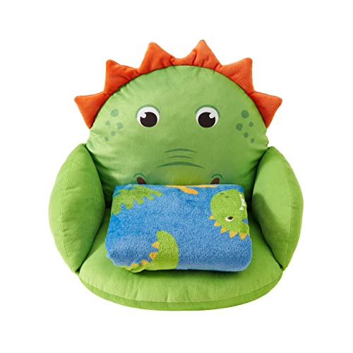 Unicorns & Robots Boys Dinosaur Kids Lounge Pillow With Blanket, Plush Animal Cozy Cushion, Playroom Furniture & Dino Room Decor, Ages 3+ #TOP1
