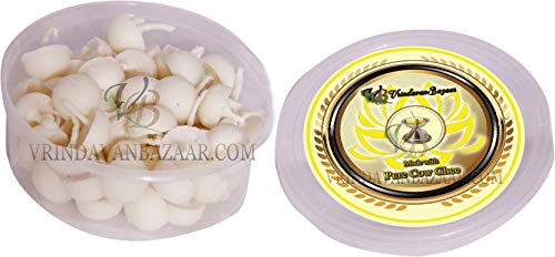 VRINDAVANBAZAAR.COM Mèches de Ghee Pure Cow / Mèches de coton Ghee prêtes à l'emploi / Diya Batti / Puja Batti / 200 pièces