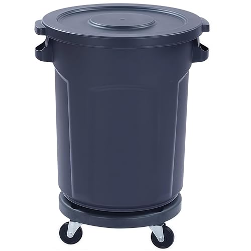 Cubo de basura para exteriores con tapa y rueda para cocina y garaje