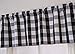Annlaite Buffalo Checker Farmhouse Thermal Insulated Energy Saving Window Curtain Valance for Living Room/Bedroom/Kitchen Rod Pocket Valance 52 by 18 Inch Black