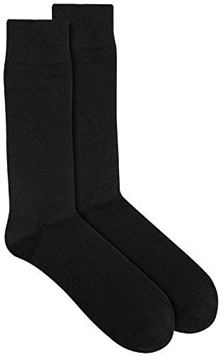 Solid Color Men's Dress Socks (Black)2