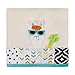Sassy Baby Larry Llama White and Multi-Colored Super Soft Sherpa Baby Blanket with Teether Corners