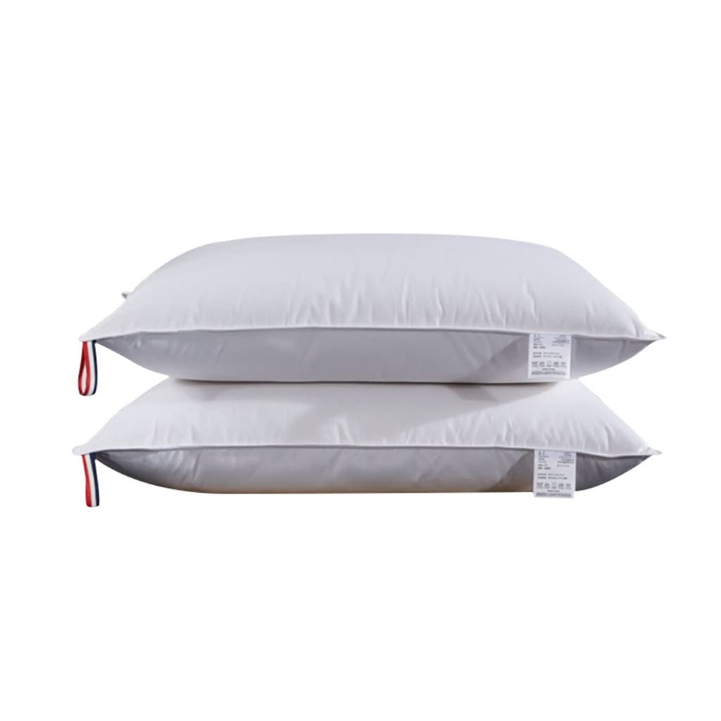 Natural White Goose Down Pillow Five-Star Hotel Feather Pillows Bedding for Health Home Sleeping 48x74cm 1pc Color A