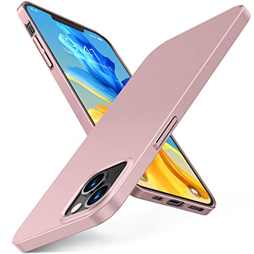TORRAS Slim Fit Compatible for 13 Mini Case, Ultra-Thin Lightweight Full Protection Matte Hard PC Compatible for 13 Mini Phone Case with Secure Grip 5.4 inch, Pink